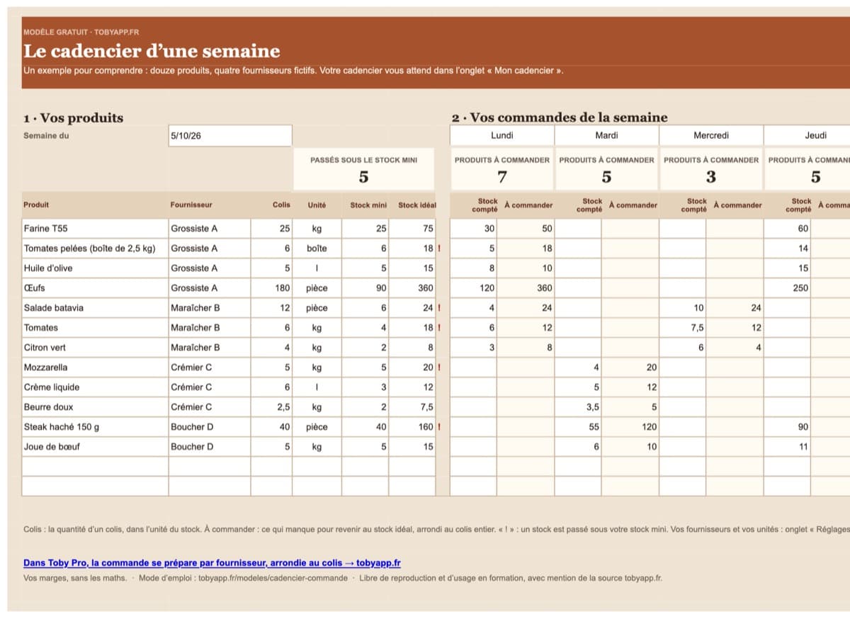 Aperçu du fichier : Cadencier de commande